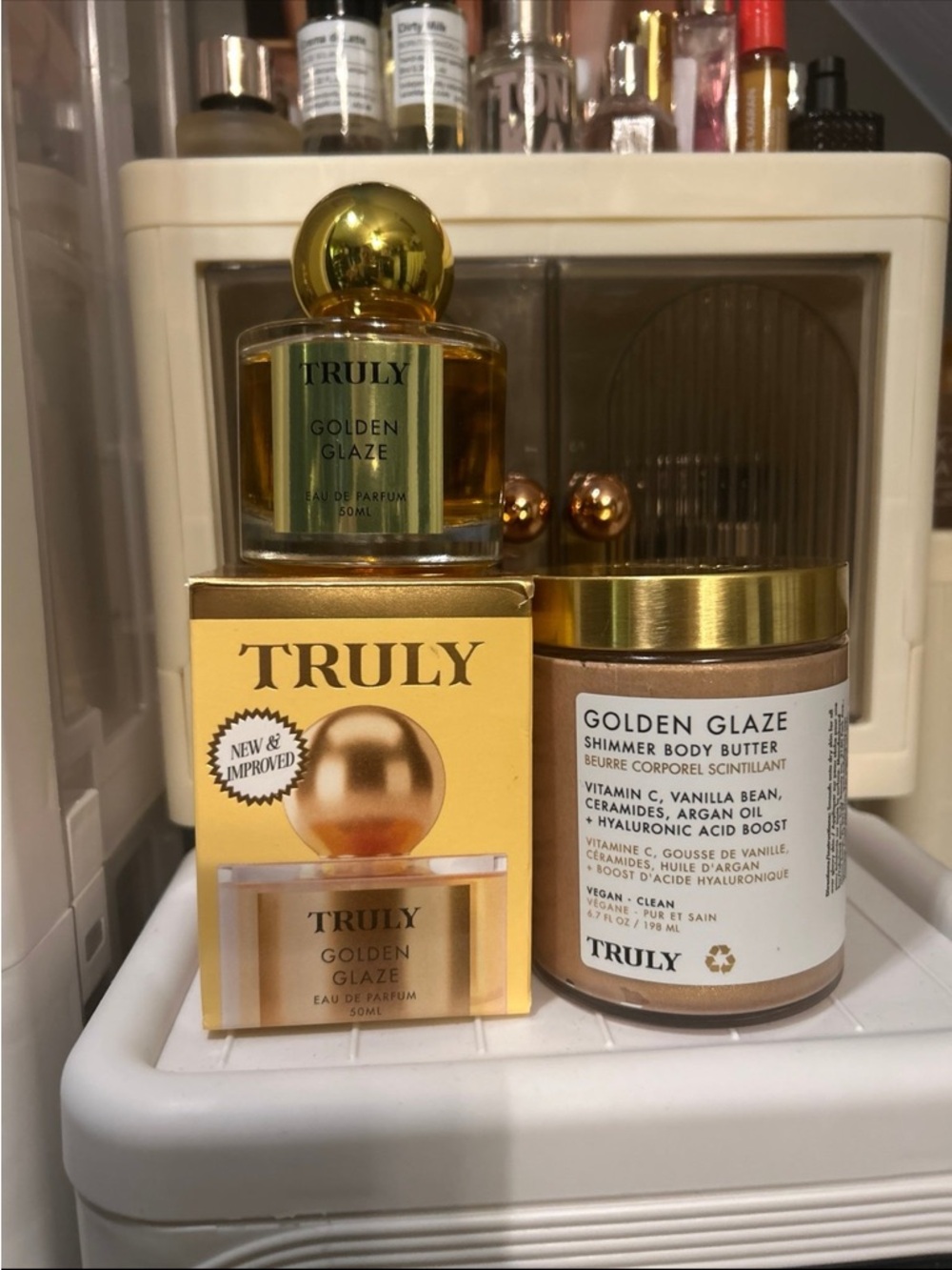 TRULY Golden Glaze Eau de Parfum & Shimmer Body Butter -set